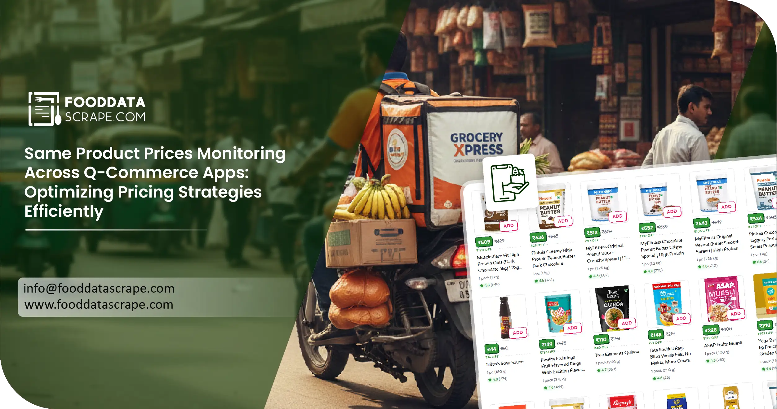 Same Product Prices Monitoring Across Q-Commerce Apps India